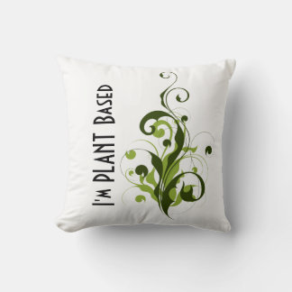 Cojín Decorativo Soy un mensaje vegano o vegetariano basado en plan