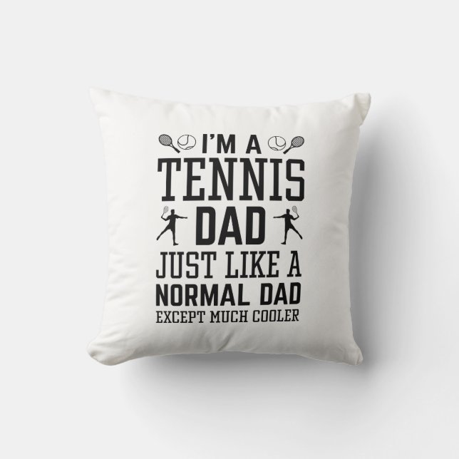 Cojín Decorativo Soy un papá de tenis (Anverso)