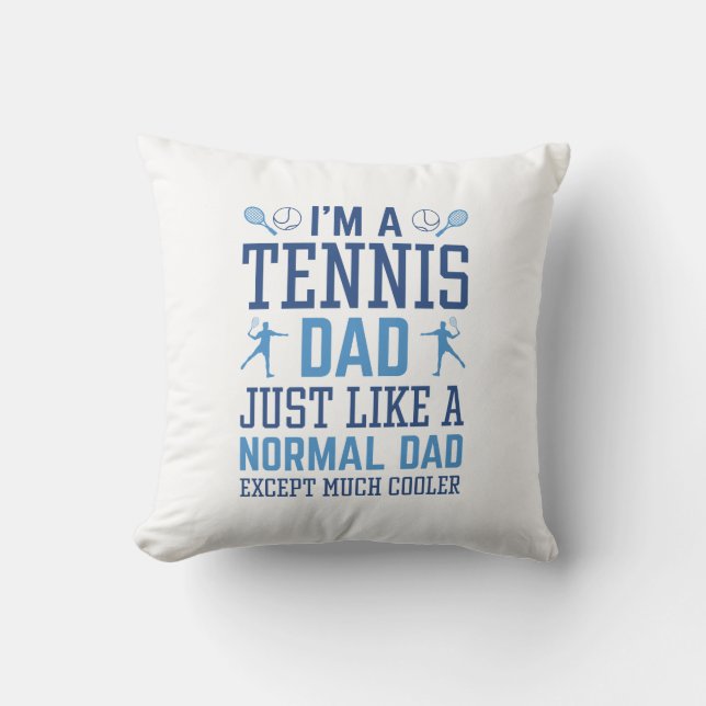 Cojín Decorativo Soy un papá de tenis (Anverso)