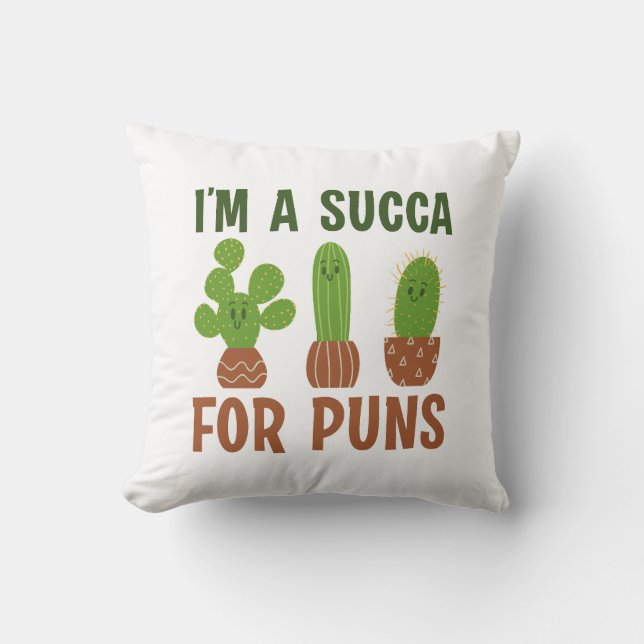 Cojín Decorativo Soy un Suca para Puns (Anverso)