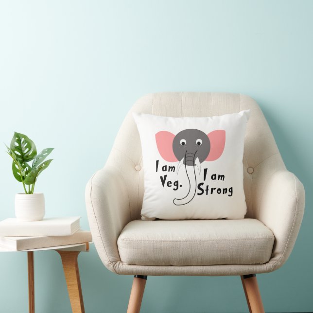 Cojín Decorativo Soy un vengador, soy un elefante bebé fuerte (Silla)