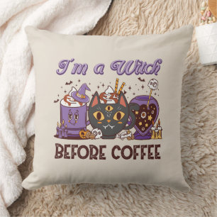 Cojín Decorativo Soy una bruja antes del café