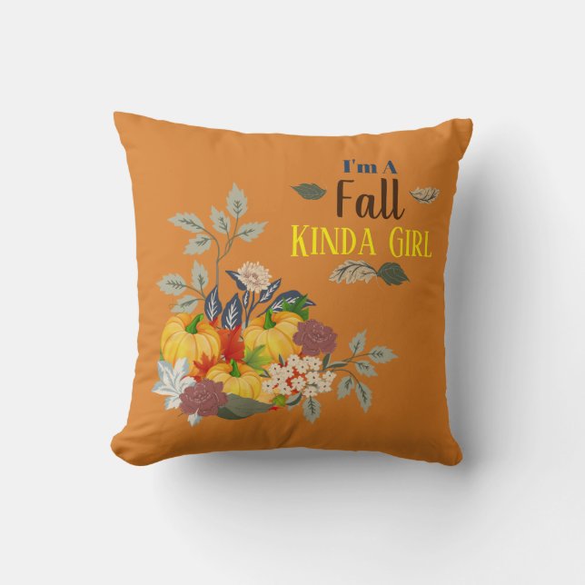 Cojín Decorativo Soy una chica de otoño (Anverso)