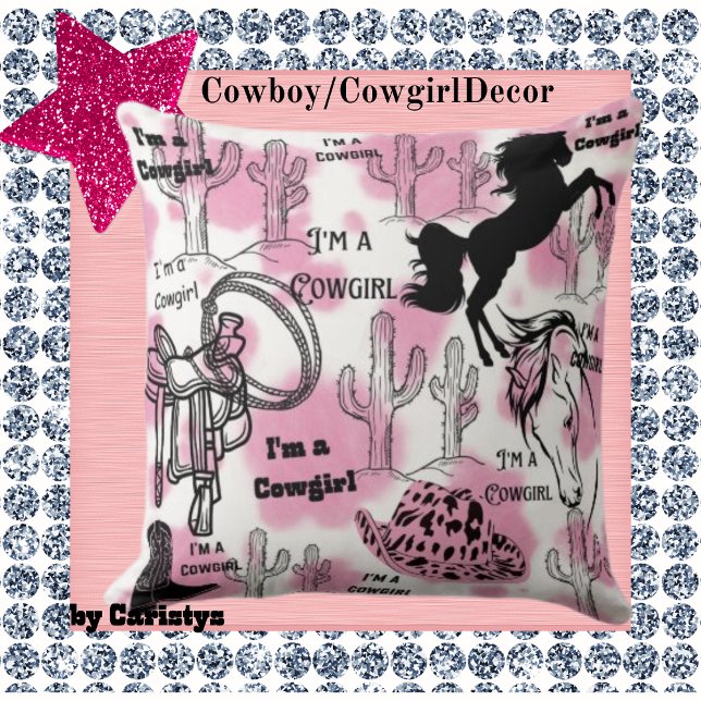 Cojín Decorativo Soy una Cowgirl (Subido por el creador)