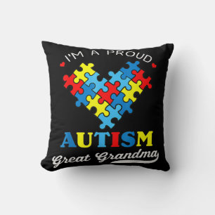 Cojín Decorativo Soy una gran abuela orgullosa Autisti de concienti