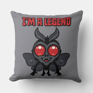 Cojín Decorativo Soy una leyenda: adorable Mothman espeluznante