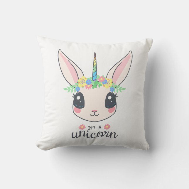Cojín Decorativo Soy unicornio (Anverso)