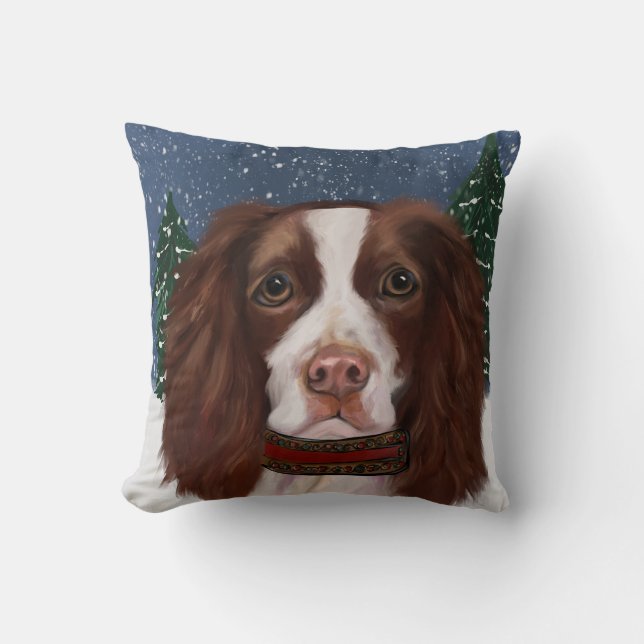 COJÍN DECORATIVO SPANIEL DE PRIMAVERA INGLESA (Anverso)