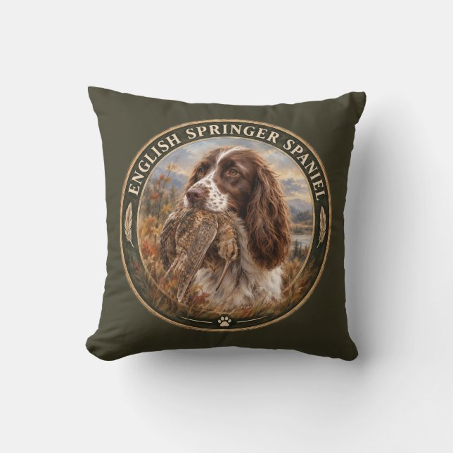 Cojín Decorativo Spaniel de Springer Inglés (Anverso)