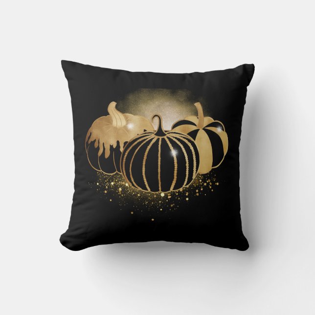 Cojín Decorativo Sparkke Gold Pillow Black (Anverso)