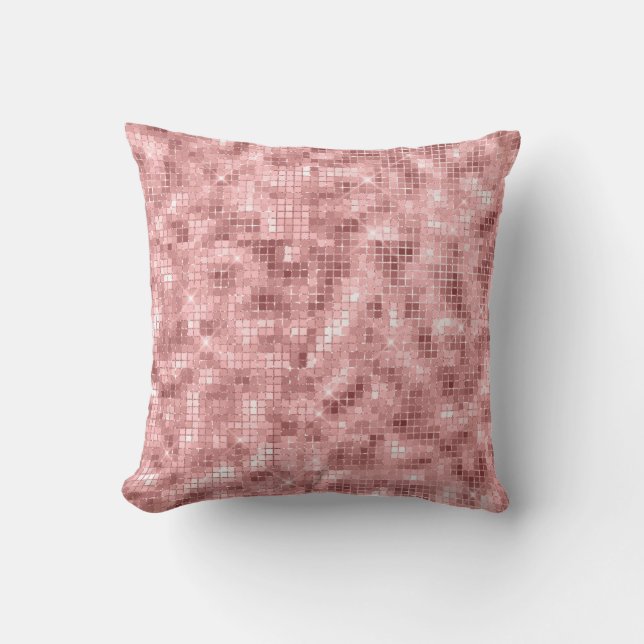 Cojín Decorativo Sparkle Girly Rosa Gold Pink Luxury (Anverso)