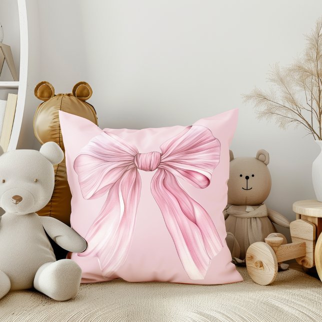 Cojín Decorativo Sparkle Pink Coquette Bow 1 (Subido por el creador)