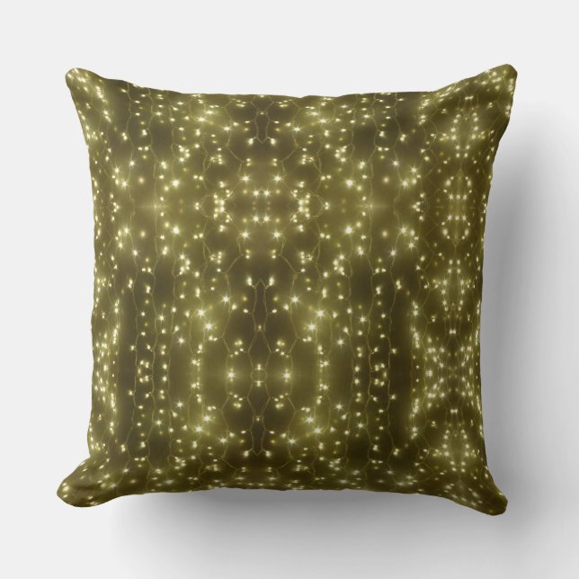 Cojín Decorativo Sparkling Golden Lights Throw Pillow (Anverso)