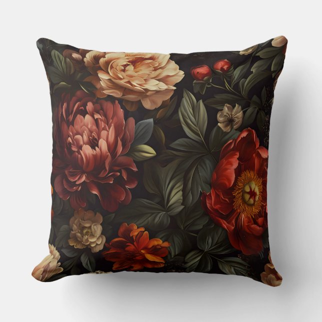 Cojín Decorativo Sparkling Peony Noel Botanical (Anverso)