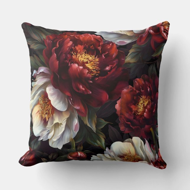 Cojín Decorativo Sparkling Peony Noel Botanical (Anverso)