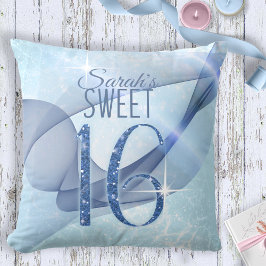 Cojín Decorativo Sparkling Swirls Sweet Dieciséis Blue ID652