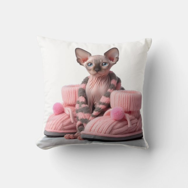 Cojín Decorativo sphinx kitten with socks (Anverso)