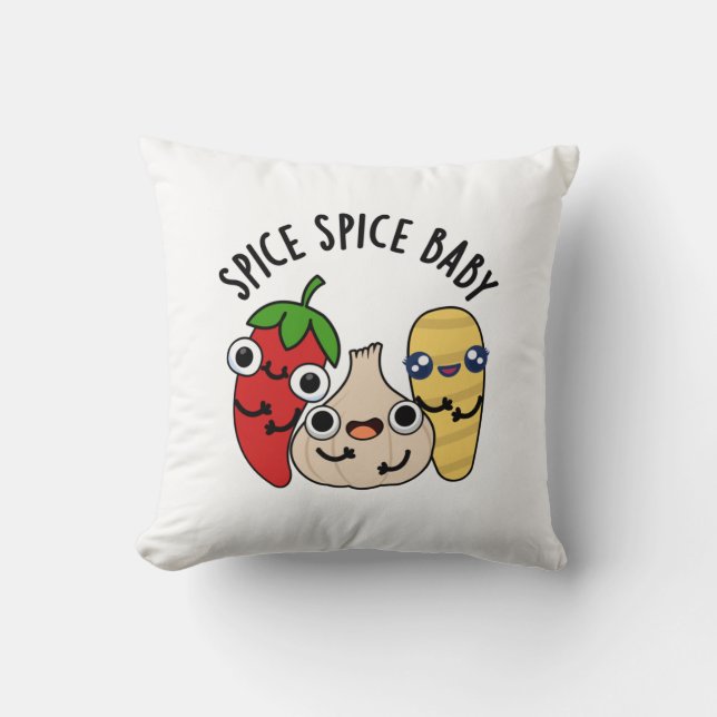 Cojín Decorativo Spice Baby Funny Food Pun (Anverso)