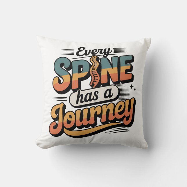 Cojín Decorativo Spine Care Journey and Body Alignment (Anverso)