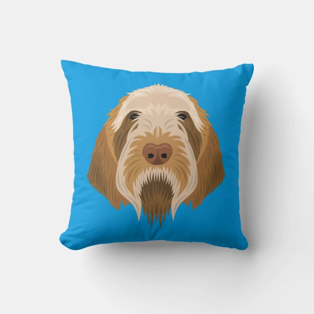 Cojín Decorativo Spinone azul Italiano (Anverso)