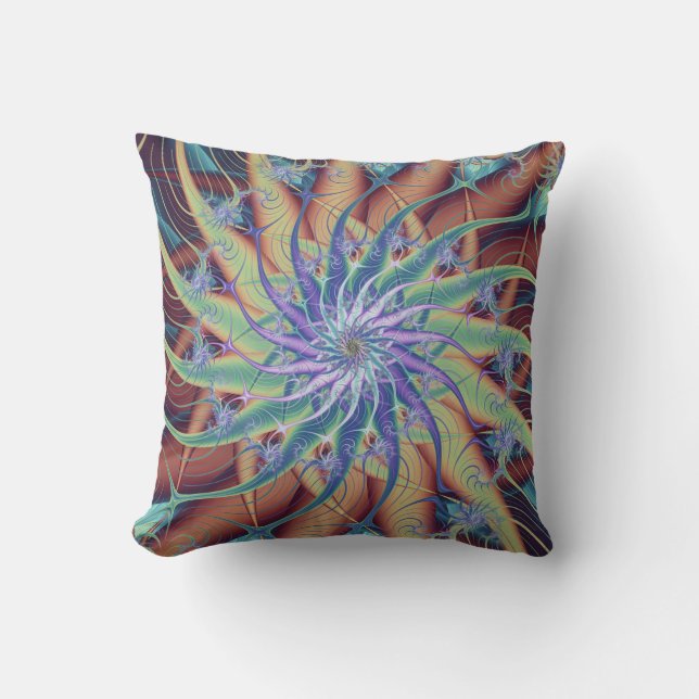 Cojín Decorativo Spiral Fractal Starfish (Anverso)