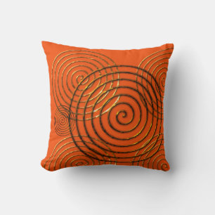 Cojín Decorativo Spiral Símbolo celta oro metálico
