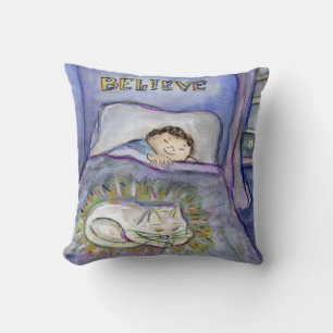 Cojín Decorativo Spirit Kitty Cat Condolence Art Pillow