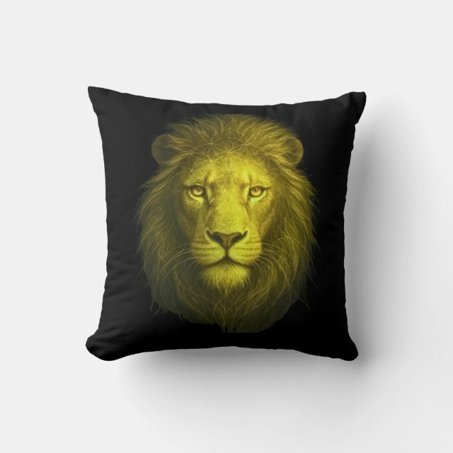 Cojín Decorativo Spiritual Lion Awakening • Inner Power & Identity (Anverso)