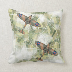 Cojín Decorativo Spitfires que vuelan en pares