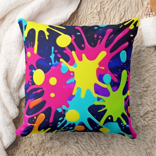 Cojín Decorativo Splash de color vibrante (Manta)