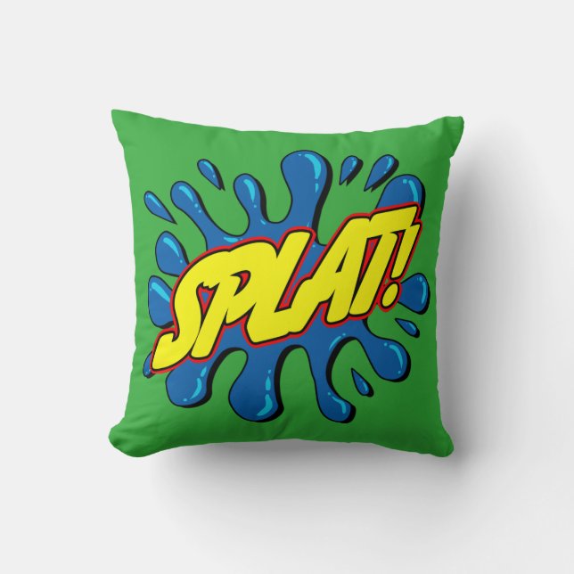 Cojín Decorativo Splat - Rótulo/almohada cómicos (Anverso)
