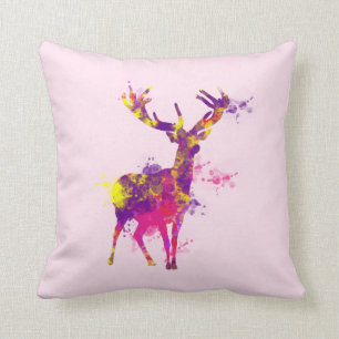 Cojín Decorativo Splatter Paint Stag Deer