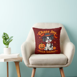 Cojín Decorativo Spookone Dog Art: Fetch Halloween Joy & Smiles!