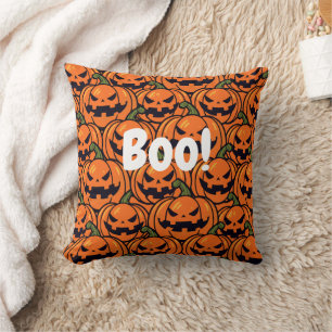 Cojín Decorativo Spooky Boo calabaza jack-o-lantern Halloween
