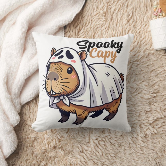 Cojín Decorativo Spooky Capy Cute Halloween (Manta)