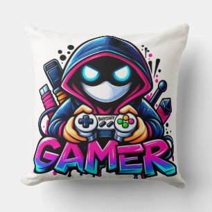Cojín Decorativo Spooky Gaming – Controlador de Fantasma para Jugad