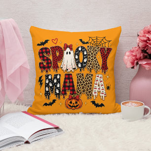 Cojín Decorativo Spooky Mama Halloween Estampado de leopardo mezc