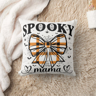 Cojín Decorativo Spooky Mama – Halloween Lindo para Mamás
