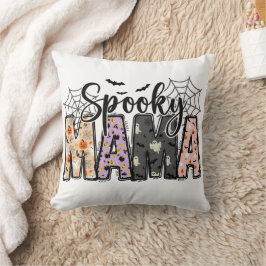 Cojín Decorativo Spooky Mama – Halloween Lindo para Mamás