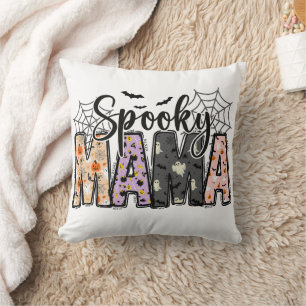 Cojín Decorativo Spooky Mama – Halloween Lindo para Mamás