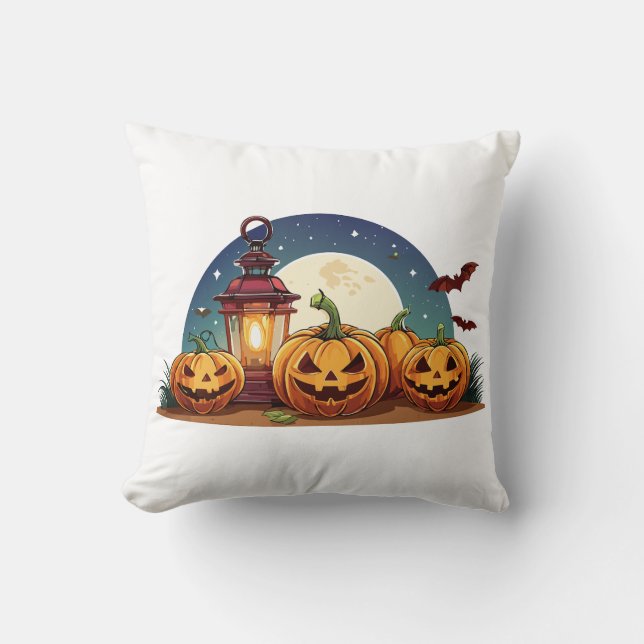 Cojín Decorativo Spooky pumpkins (Anverso)