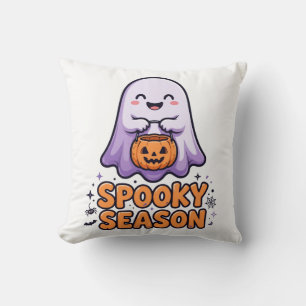 Cojín Decorativo Spooky Season Ghost Throw Pillow