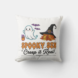 Cojín Decorativo Spooky Szn Halloween Ghosts – Cute Fall