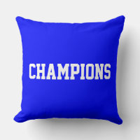 Sporty Bold Texto Blanco CAMPEONES Sobre Azul Bril