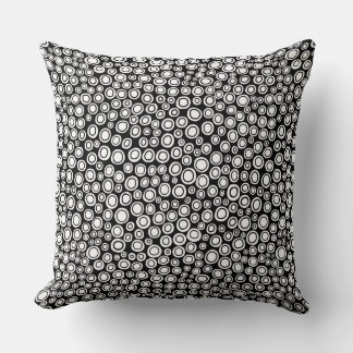 Cojín Decorativo Spots 071215 - Blanco sobre negro