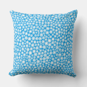 Cojín Decorativo Spots 071215 - White on Blue 009dea