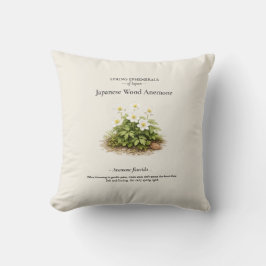 Cojín Decorativo Spring Ephemerals of Japan – Japanese Wood Anemone