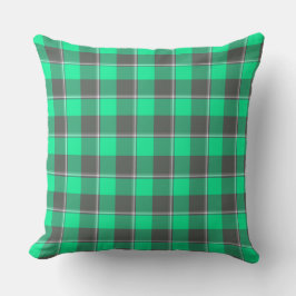 Cojín Decorativo Spring Green and Finlandia Plaid Black