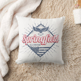Cojín Decorativo Springfield City Illinois Estados Unidos