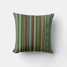 Cojín Decorativo Spruce Tree Green and Brown Stripe
